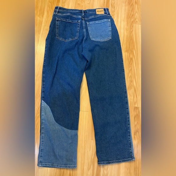 Hollister Ultra High Rise Dad Jean. Swirl patchwork jean. - Picture 6 of 9